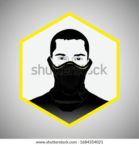Face mask icon vector. coronavirus epidemic illustration. eps 10