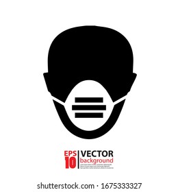 Face mask icon vector. Eps 10 vector illustration.