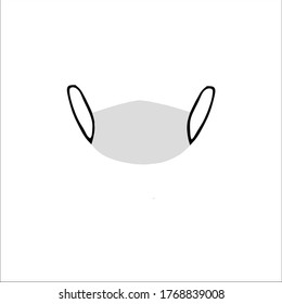 face mask icon vector illustration logo template