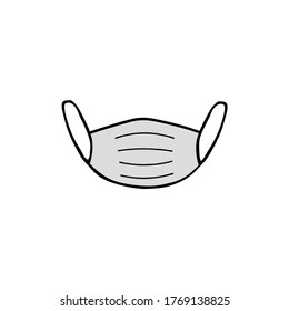 face mask icon vector illustration logo template