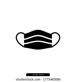 Face Mask Icon Vector Illustration Logo Template