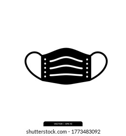 Vorlage für das Maskensymbol, Vektorgrafik-Illustration-Logo