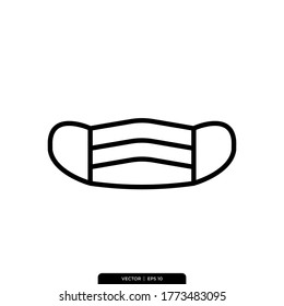 Face Mask Icon Vector Illustration Logo Template