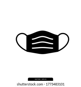 Face Mask Icon Vector Illustration Logo Template