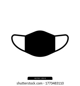 Face Mask Icon Vector Illustration Logo Template