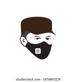 Gesichtsmaske-Symbol, Vektorgrafik