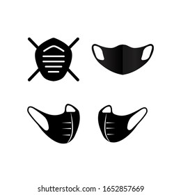 Face Mask Icon Vector Logo