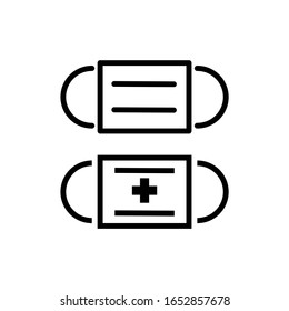 Logo vectorial de icono de máscara facial