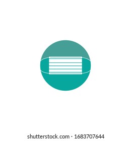 Plantilla de logotipo vectorial de icono de máscara de cara