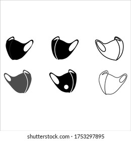 Logo del vector de icono de máscara facial