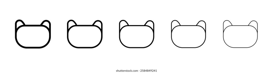 Face mask icon Vector logo sign