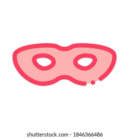  Gesichtsmaske Symbol Vektorgrafik. Outline Sex Gesichtsmaske Sign. Illustration des isolierten Stumpfsymboles