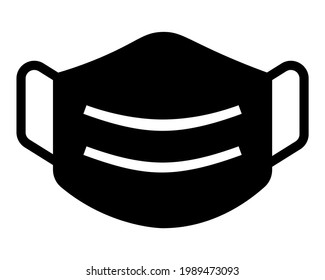 Face mask icon. vector icon with png white background.