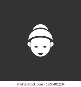 face mask icon vector. face mask sign on black background. face mask icon for web and app