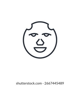 ícone de máscara de face. vetor.Sinal editável de estilo traço.linear para usar design da Web,ilustração logo.Symbol.
