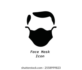 Face mask icon.Face Mask Silhouette 