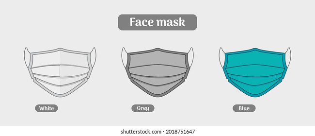 face mask illustration vector icon eps