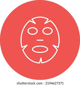 Face Mask line circle icon vector image. Can also be used for web apps, mobile apps and print media.