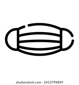 face mask Line Icon Background White