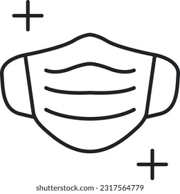 Face mask line icon Set is designed with suitable visuals for all medical and healthcare