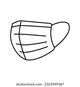 face mask line icon vector. face mask sign. isolated contour symbol black illustration