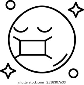 Face mask Line vector Icon Design