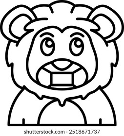Face mask Line vector Icon Design