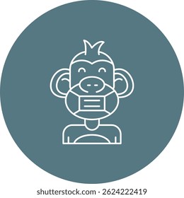 Face mask Line vector Icon Design