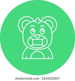 Máscara facial Línea Vector Icono Diseño