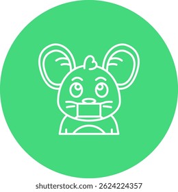 Máscara facial Línea Vector Icono Diseño
