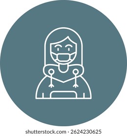 Face mask Line vector Icon Design