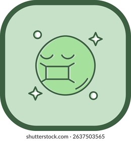Face mask Line vector Icon Design