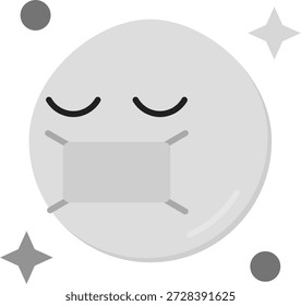 Face mask Line vector Icon Design