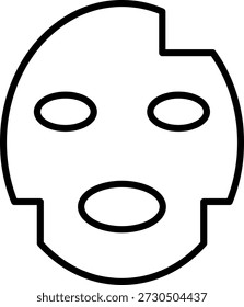 Face Mask Line vector Icon Design