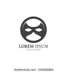 Face mask logo and symbol vector
