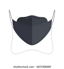 Collar de la máscara facial, fondo de la ilustración del vector de máscara