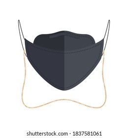 Face Mask Necklace, Mask Vector Illustration Background