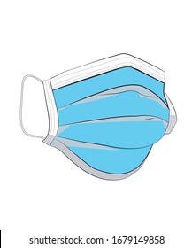 Face mask Novel coronavirus vector image
