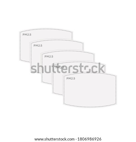 Face Mask, Mask PM 2.5 Filter, Pandemic, Coronavirus, Covid-19 Mask Filter Vector Illustration Background