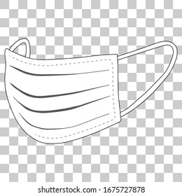 Face mask to prevent corona virus ilustration vector EPS 10