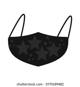 Face mask protect polution virus covid-19and other sefty for health vector illustration black colour design.