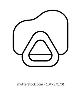 Face mask for protection line icon