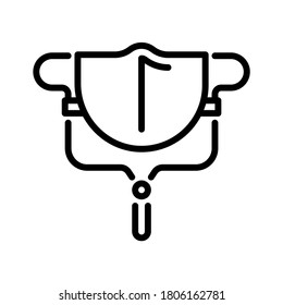 Face mask protection. Line vector. Isolate on white background.