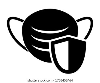 Face mask protection shield symbol