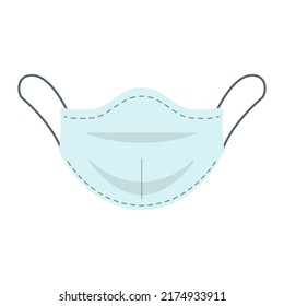Máscara facial. Protección contra virus. Vector aislado sobre fondo blanco.