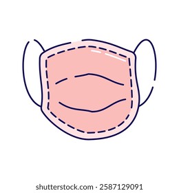 Face Mask. A protective mask used to cover the nose and mouth.