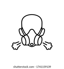 Face Mask Related Vector flat out Line Icon vector illustration