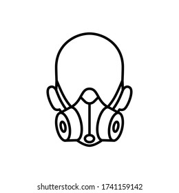Face Mask Related Vector flat out Line Icon vector illustration