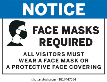 face mask required for all visitors during covid pandemic situation 