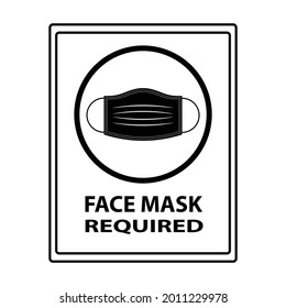 Face Mask Required Icon Vector Isolated Stock Vector (Royalty Free ...